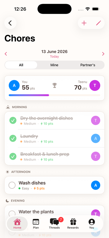 Duet shared chores