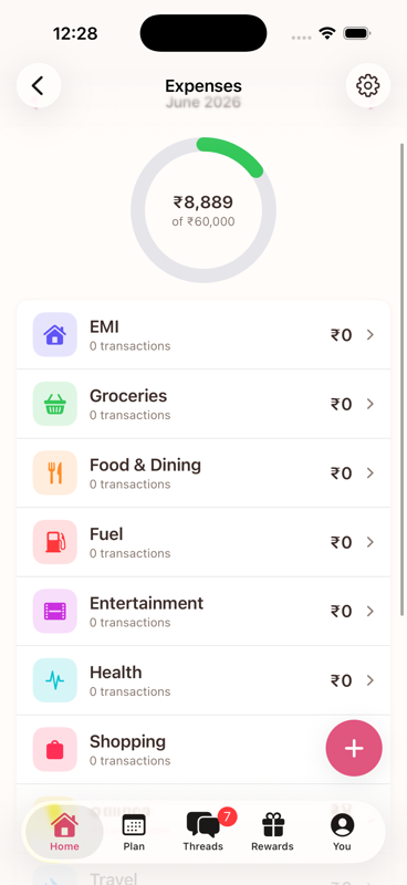 Duet shared expenses